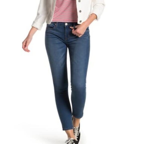 Hudson Crop Krista Super Skinny Blue Jeans, Sz 27 - Picture 1 of 14